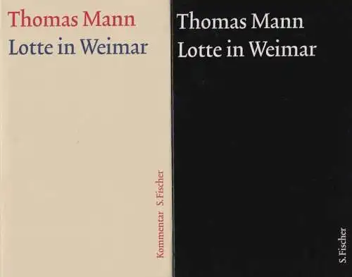 Mann, Thomas. - Werner Frizen: Lotte in Weimar. Herausgegeben und textkritisch durchgesehen und kommentiert von Werner Frizen. 2 Bände: Text + Kommentar. (= Große kommentierte Frankfurter Ausgabe. Werke - Briefe - Tagebücher, Band 9.1 und 9.2 ). 