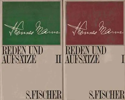 Mann, Thomas: Reden und Aufsätze I und II. Komplett in 2 Bänden. (=Stockholmer Gesamtausgabe der Werke von Thomas Mann). 