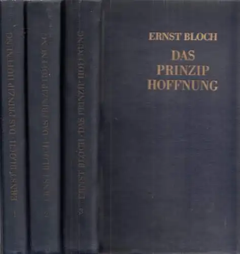 Bloch, Ernst: Das Prinzip Hoffnung. Komplett in 3 Bänden mit 5 Teilen. 