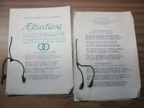 Festzeitung Ingeborg Wachholz und Herbert Gielsdorf.   Berlin Lankwitz und Kerstenbrügge (heute polnisch: Mostno), Kerstenbrügger   Lankwitzer Festzeitung. Grüner Jhrg., 4. 3. 1939.. 