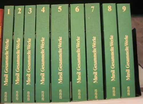 Musil, Robert - Adolf Frisé (Hrsg): Robert Musil - Gesammelte Werke. 9 Bände komplett : Der Mann ohne Eigenschaften, Prosa und Stücke, Kleine Prosa, Essays und Reden, Kritik. 