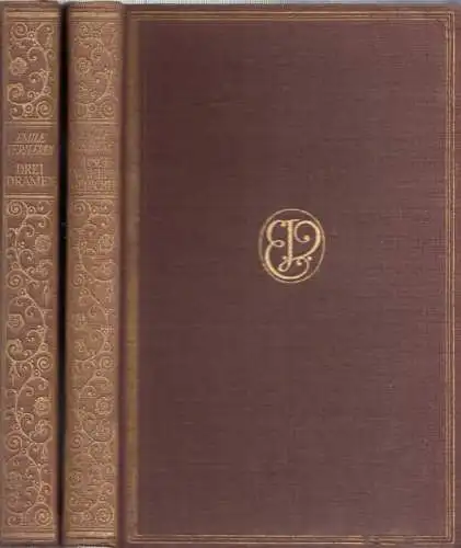 Verhaeren, Emile. - Stefan Zweig: Ausgewählte Gedichte UND Drei Dramen. 2 Bände in 2 Büchern. Nachdichtung von Stefan Zweig. 