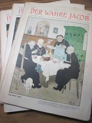 Der wahre Jacob.  B. Heymann (Red.): Der wahre Jacob    Fast kompletter Jahrgang mit 25 (von 26) Ausgaben Jahrgang 1905. illustrierte Zeitschrift.. 