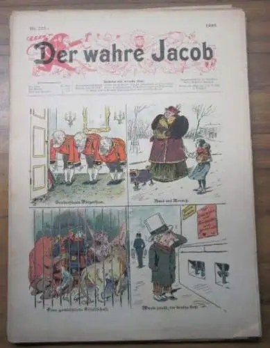 Der wahre Jacob.  Georg Baßler (Red.): Der wahre Jacob    Konvolut Jahrgang 1895 mit 18 [von 26] Ausgaben. Illustrierte Zeitschrift für Satire.. 