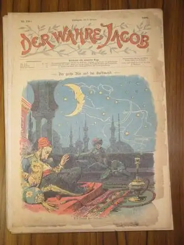 Der wahre Jacob.  Georg Baßler (Red.): Der wahre Jacob   Fast kompletter Jahrgang 1896 mit 25 [von 26] Ausgaben. Illustrierte Zeitschrift für Satire.. 