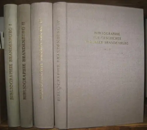 Teile 1   4 ( von 5 ): Bibliographie zur Geschichte der Mark Brandenburg.   Inhalt: I. Bibliographien, Quellenkunde, Hilfswissenschaften. II. Geographische Grundlagen.. 