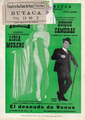 Programmheft: Colsada. - con: Lidia Moreno, Quique Camoiras, Ricardo Espoinosa, Eva Sorel, Maria Victoria, Hugo Astar, Lin Wright, Ballet Moderno Euro Danz etc