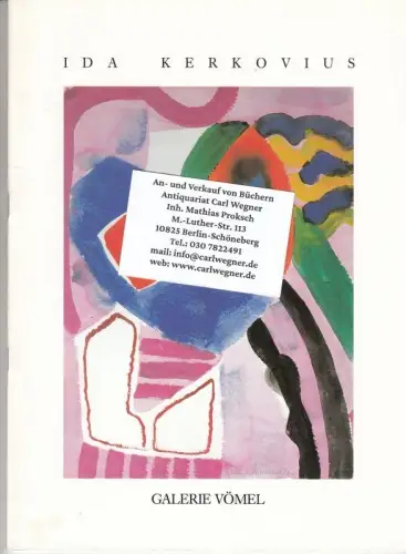Ida Kerkovius. Bilder, AQUARELLE; zeichnungen und Graphik. August-September 1989