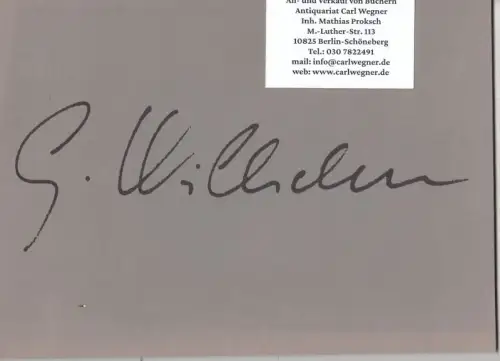 G. Wilhelm. Ein illustriertes Werkverzeichnis zusammengestellt zum 75. Geburtstag