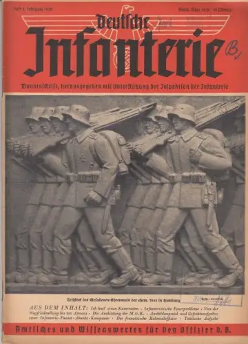 Deutsche Infanterie. Heft 3, März 1938. Monatsschrift. Amtliches und Wissenswertes für den Offizier d. B.   aus dem Inhalt: Däniker über infanteristische Feuerprobleme /.. 
