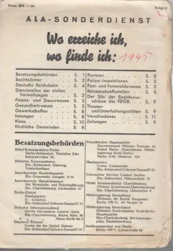 Wo erreiche ich, wo finde ich: (Folge 2)