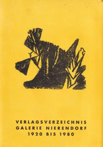 Verlagsverzeichnis Galerie Nierendorf 1920 bis 1980 - (Sonderdruck aus dem Jubiläumskatalog 1980 mit 8 Holz- oder Linolschnitten)