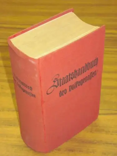 Staatshandbuch des Volksgenossen (= 11. Auflage des Deutschen Staatsbürger-Taschenbuches, herausgegeben von Dr. Model, Regierungsrat a.D., Rechtsanwalt und Notar)