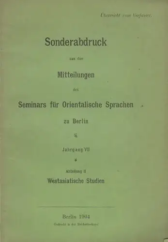 Die inneren Zustände von Armeinien unter Asot I. (ausgenommen die Geschichte des armenischen Naxararowt ' iwns und der armenischen Kirche ). Sonderabdruck  aus den.. 