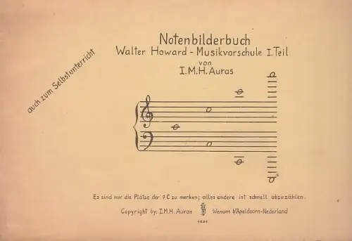 Notenbilderbuch Walter Howard - Musikvorschule I. Teil.  Auch zum Selbstunterricht