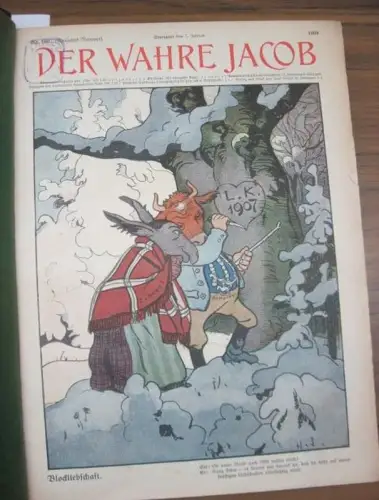 Der wahre Jacob   Jahrgänge 1908   1910 komplett in einem Buch. Illustrierte Zeitschrift für Satire, Humor und Unterhaltung. Enthalten sind die Nummern.. 