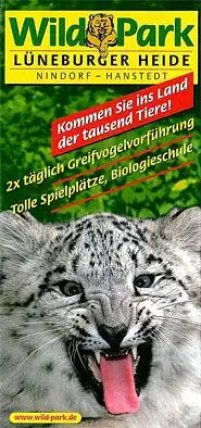 Wildpark Lüneburger Heide Faltblatt (Schneeleopard)