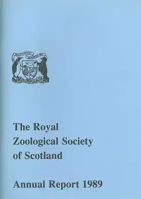 The Royal Zoo of Scotland Annual Report 1989 mit Tierbestandsliste des Edinburgher Zoo