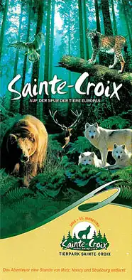 Parc Animalier de Sainte-Croix Faltblatt: Auf der Spur der Tiere Europas