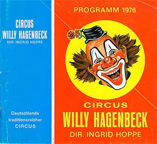 Programm 1976 (inkl. Taschenkalender), Willy Hagenbeck - Dir. Ingrid Hoppe. 
