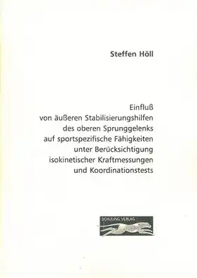 Einflu? von ?u?eren Stabilisierungshilfen des oberen Sprunggelenkes auf sportspezifische F?higkeiten unter Ber?cksichtigung isokinetischer Kraftmessungen und Koordinationstests. 