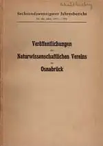 Veröffentlichungen des Naturwissenschaftlichen Vereins zu Osnabrück. 26. Jahresbericht für die Jahre 1951-1953. 