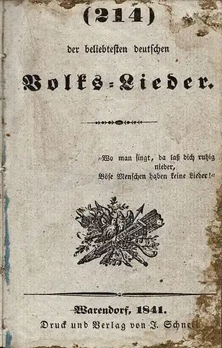 214 der beliebtesten deutschen Volks-Lieder. 