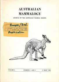 Australian Mammalogy (Journal of the Australian Mammal Society, Volume 4, 1981, Nr. 1). 