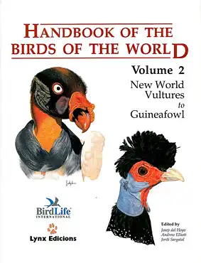 Handbook of the Birds of the World  - Vol. 2: New World Vultures to Guineafowl. 