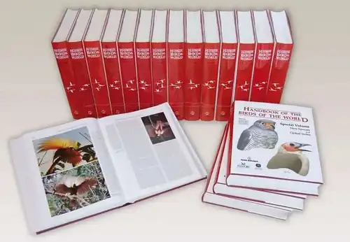 Handbook of the Birds of the World  - Vol. 1 bis 16 komplett (special volume separat erhältlich). 