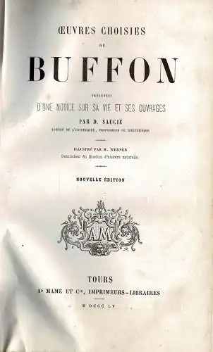 Oeuvres choisies de Buffon. 