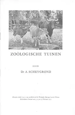 Zoölogische tuinen. 