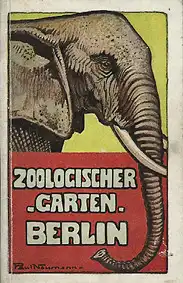 F?hrer durch den Berliner Zoolog. Garten (Elefant). 