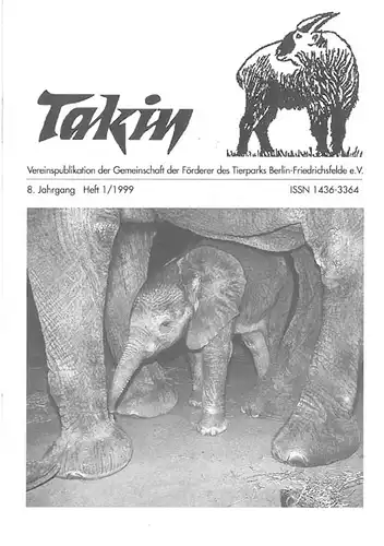 Takin (Vereinspublikation), 8. Jahrgang, Heft 1/1999. 