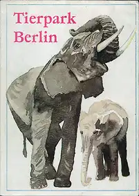 Faltblatt mit allgemeinen Informationen (1 großer und 1 kleiner Elefant), ohne Lageplan. 