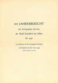 101. Jahresbericht 1959. 