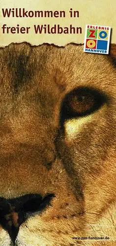 Faltplan mit Kurzinfo (Willkommen in freier Wildbahn). 