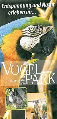 Faltblatt (Papagei, Känguru, Erdmännchen). 