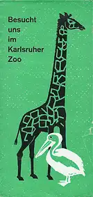 Informationsfaltblatt "Besucht uns im Karlsruher Zoo" (Giraffe). 