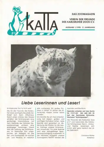 katta, Das Zoomagazin, Verein der Freunde des Karlsruher Zoos e. V.  Heft 1/1995. 