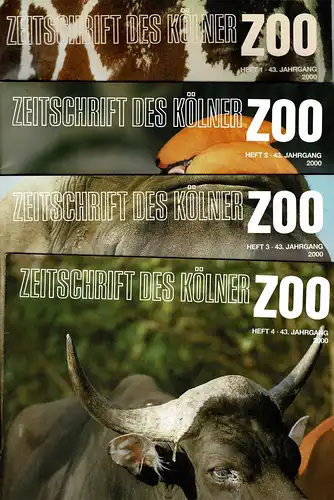 Die Zeitschrift des Kölner Zoos, H. 1-4, 43. JG. 