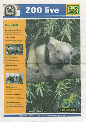 Zoo Live, Das Leipziger Zoo Journal, 26.03.2011. 