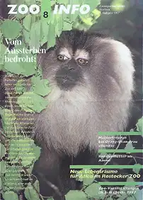 Zoo-Info Nr. 8, 1. Halbjahr 1997 (1x mit zstl Infofaltblatt Wanderus und Husarenaffen). 