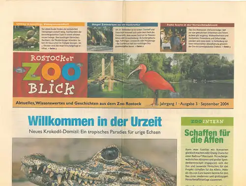Rostocker Zoo Blick Ausgabe 3, September 2004 (Jg. I). 