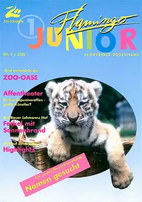 Zoo-Journal FLAMINGO Junior, Ausgabe 1, 2000. 