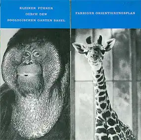 Kleiner F?hrer durch den Zoologischen Garten Basel (Orang-Utan/junge Giraffe) (Erw.: Fr. 2.50). 