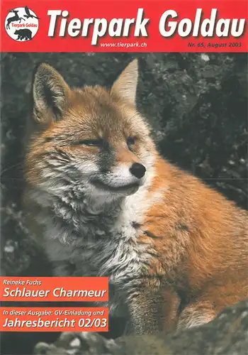 Tierpark Goldau - Die Zeitung. Nummer 65, August 2003. 