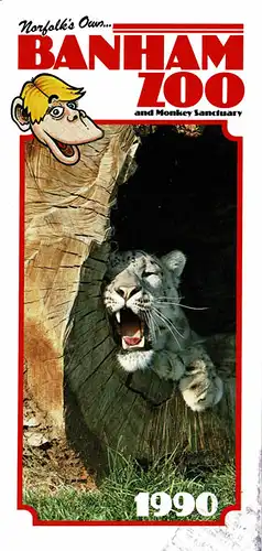 Faltblatt. Norfolk's Own Banham Zoo and Monkey Sanctuary. 1990. 