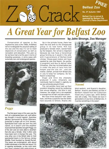 Zoo Crack, no.27 Autumn 1992. 