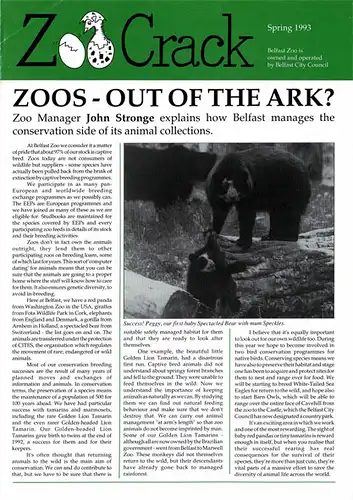 Zoo Crack, no. - Spring 1993. 